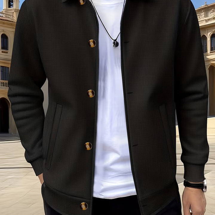 Harald | Strukturierte Hemdjacke mit Knopfleiste