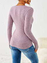 Sabrina | Figurschmeichelndes Rippshirt