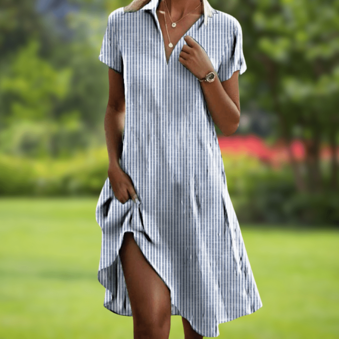 Adele | Elegantes Sommerkleid mit V-Ausschnitt
