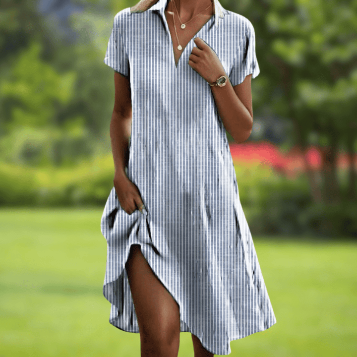 Adele | Elegantes Sommerkleid mit V-Ausschnitt