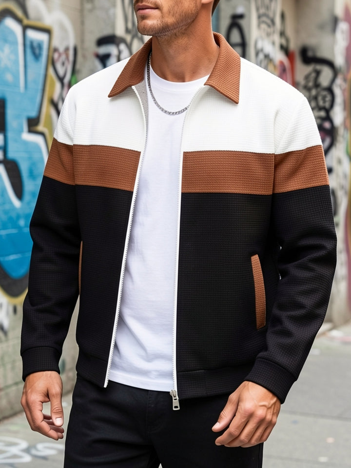 Peter | Sportliche Jacke im Farbblock-Design