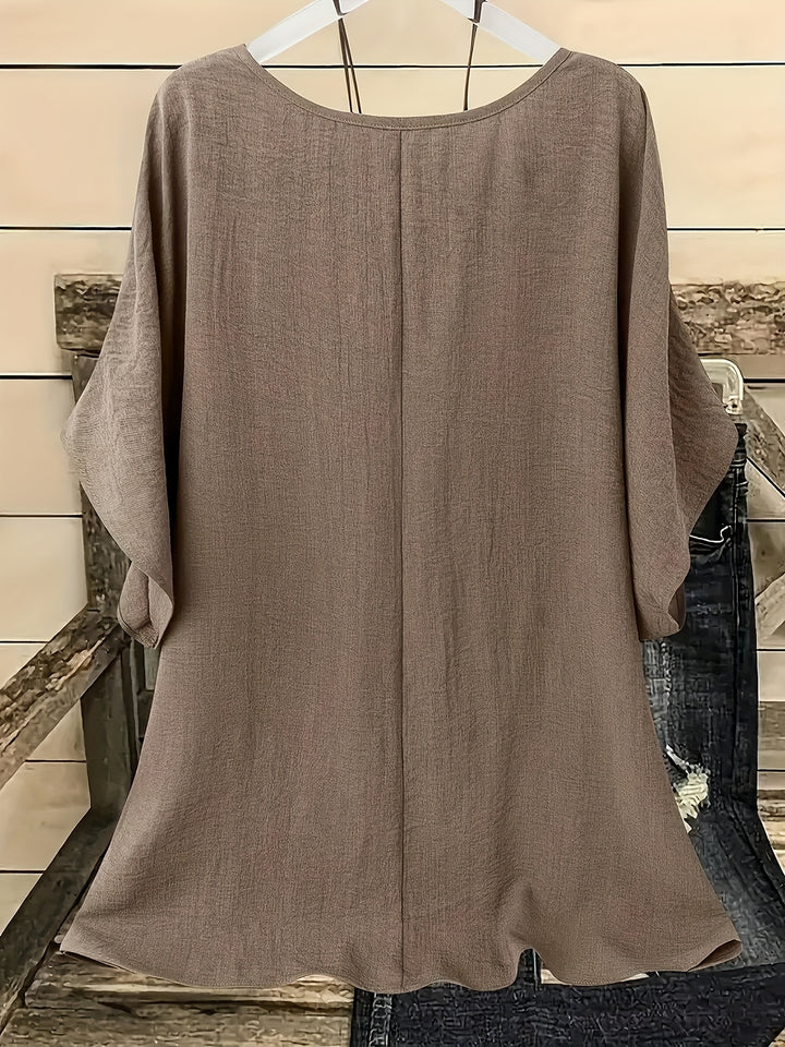 Angelika | Fließende Bluse mit Fledermausärmeln