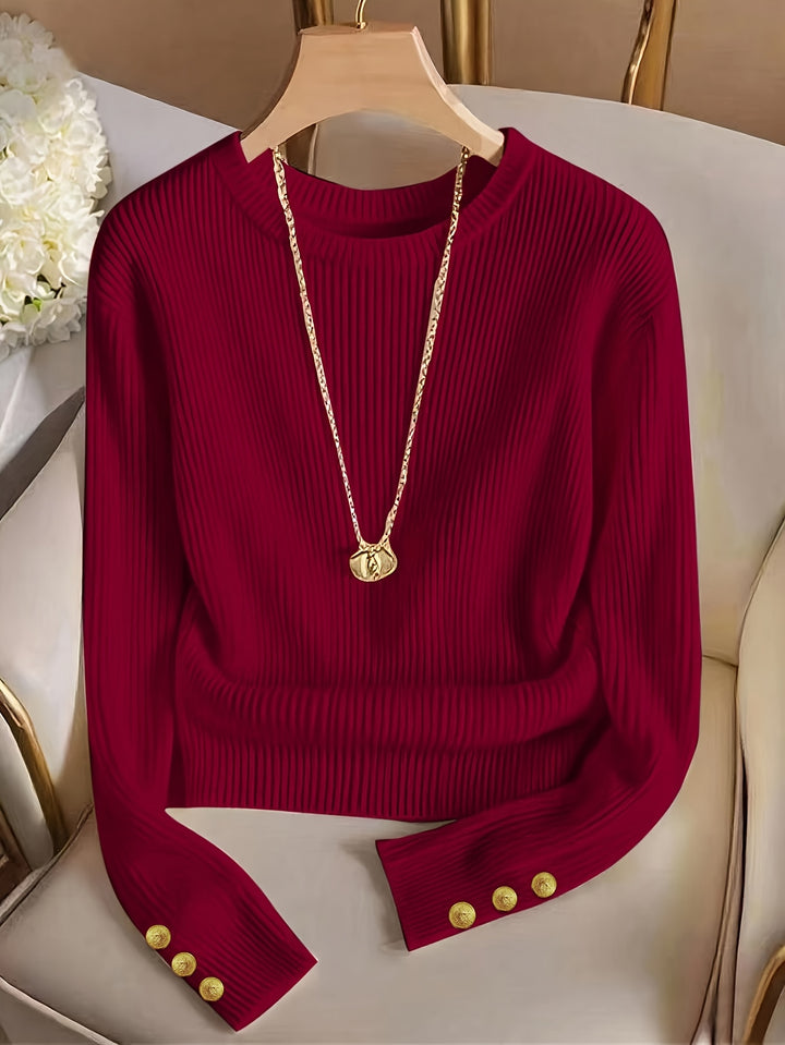 Irmgard | Fein gerippter Strickpullover