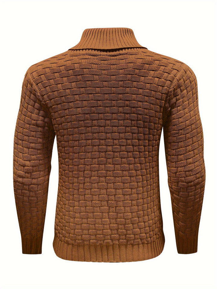 Siegfried | Strukturierter Strick-Pullover mit Schalkragen