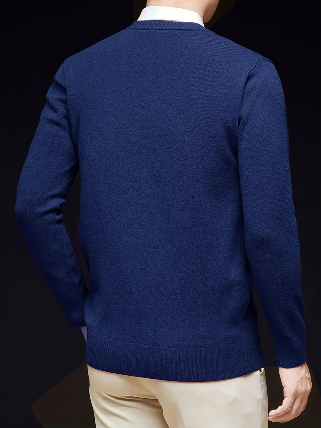 Günter | Klassischer Pullover mit V-Ausschnitt