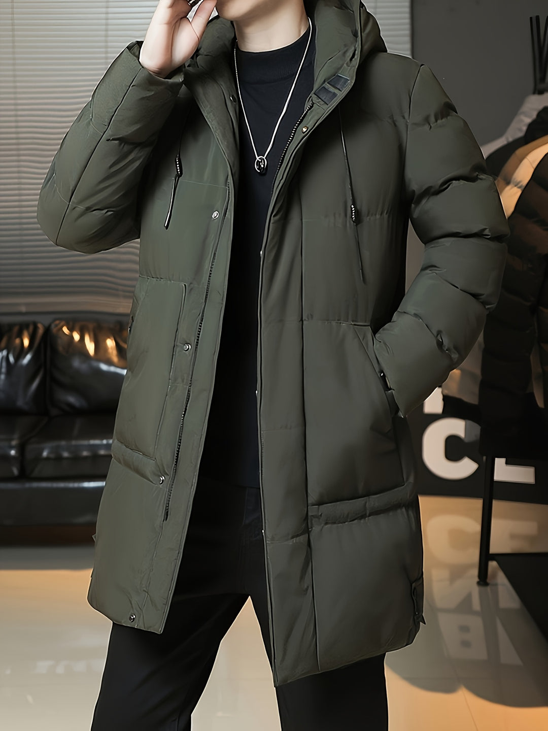 Valentin | Langer Kapuzen-Parka mit Wärmefütterung