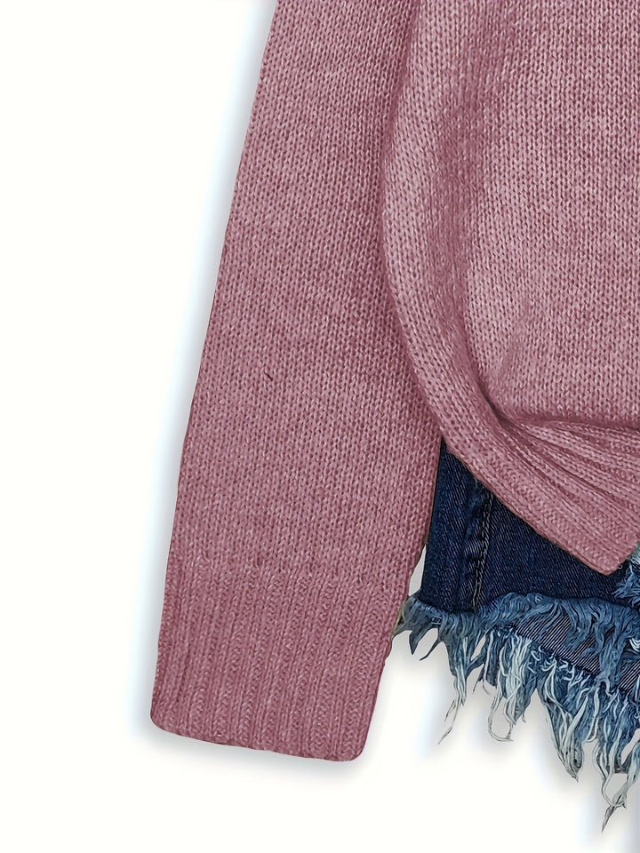Nicole | Kuscheliger Rundhals-Pullover mit Katzen-Motiv