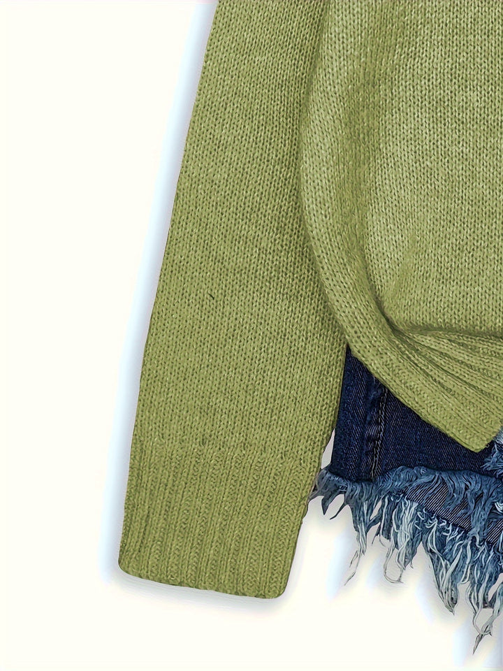 Nicole | Kuscheliger Rundhals-Pullover mit Katzen-Motiv