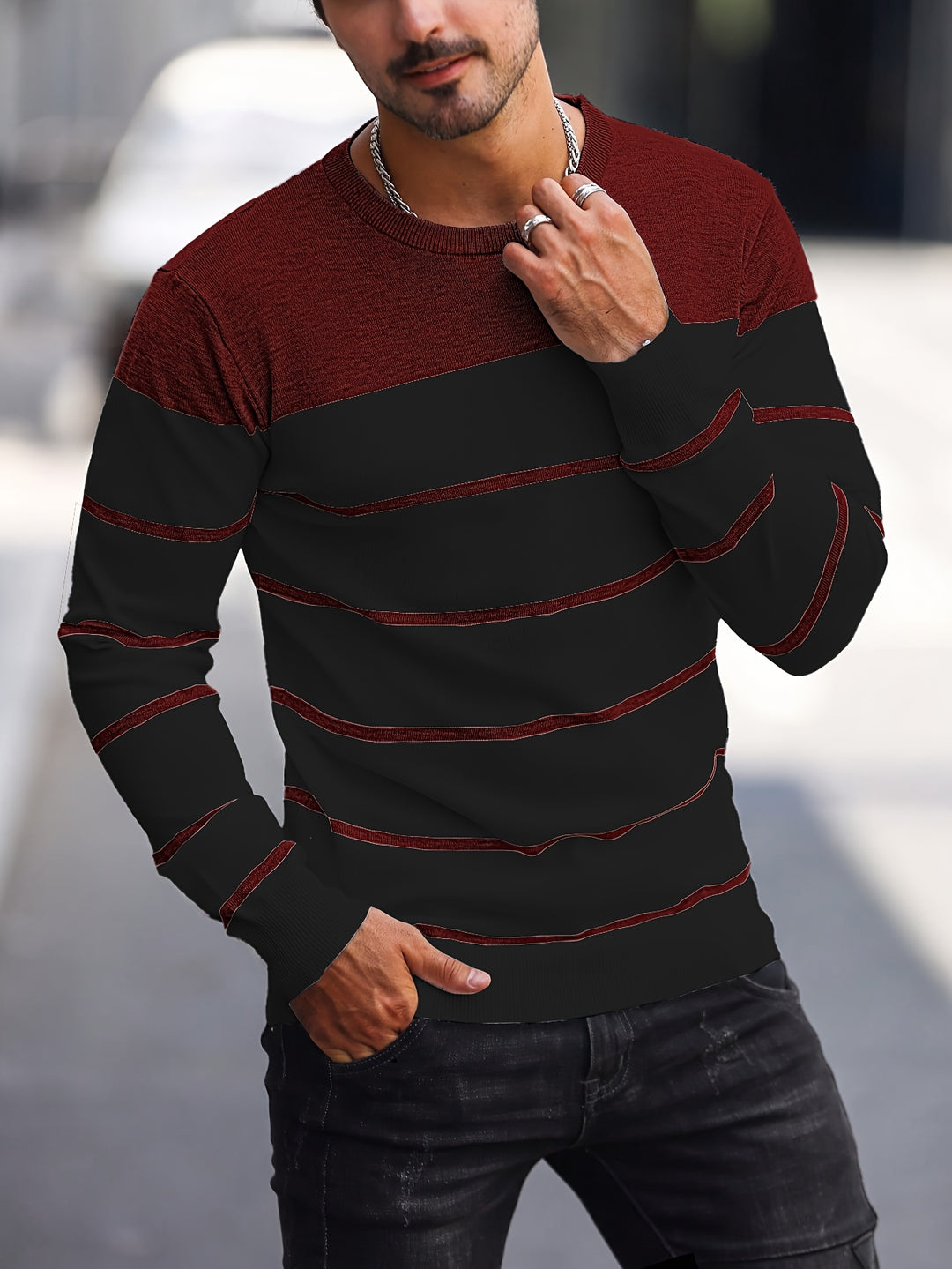 Sigmar | Zeitloser Streifen-Pullover