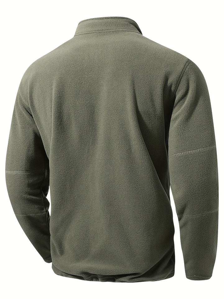 Bernd | Sportliches Stehkragen-Sweatshirt mit halbem Reißverschluss