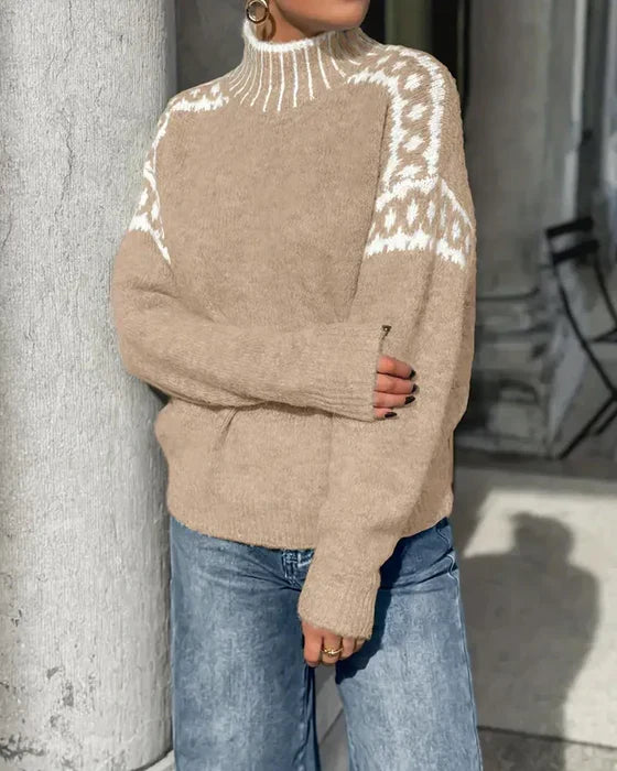 Traute | Kuschelweicher Strickpullover mit Musterdetails