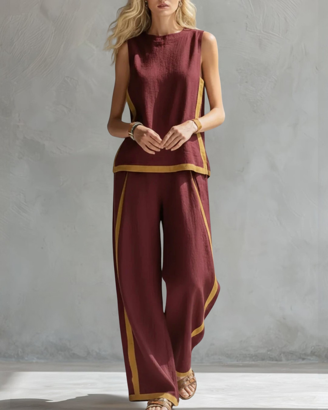 Juliane | Elegantes Ärmelloses Zweiteiler-Set