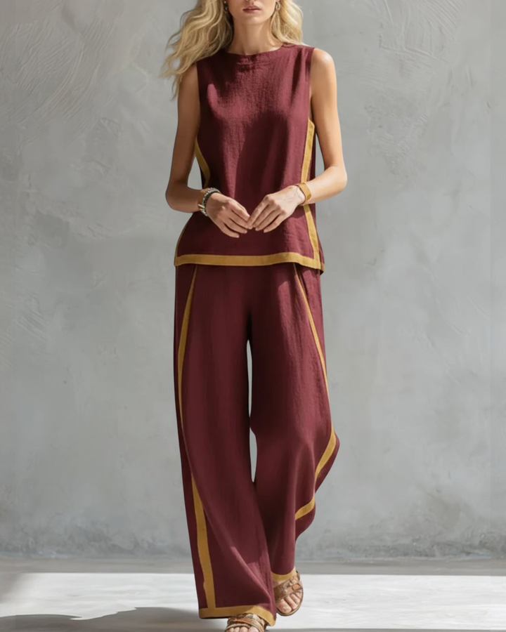 Juliane | Elegantes Ärmelloses Zweiteiler-Set