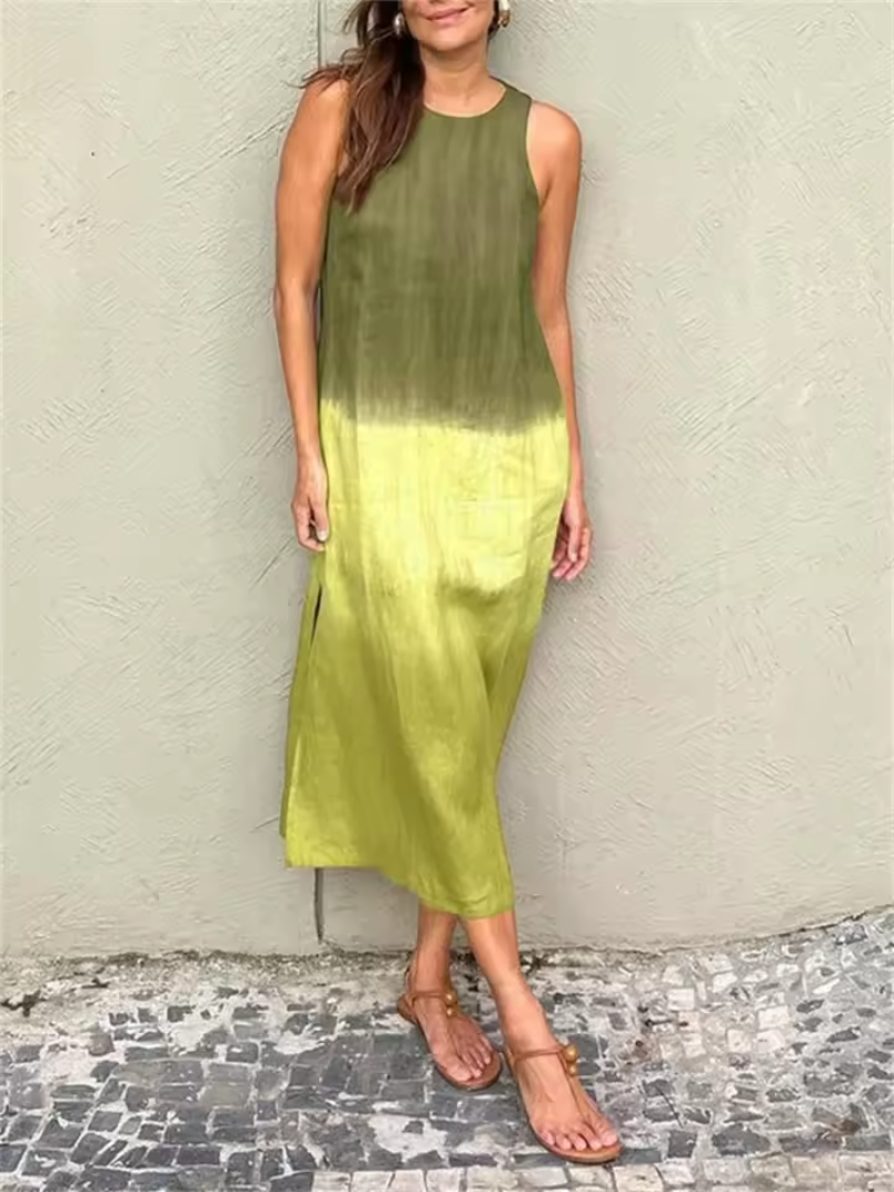 Liselotte | Ärmelloses Sommerkleid mit Rundhalsausschnitt