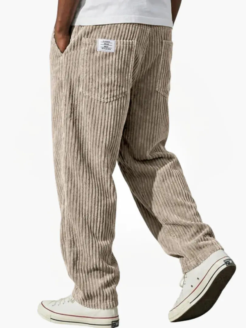 Markus | Lässige Komfort-Hose mit feiner Rippstruktur