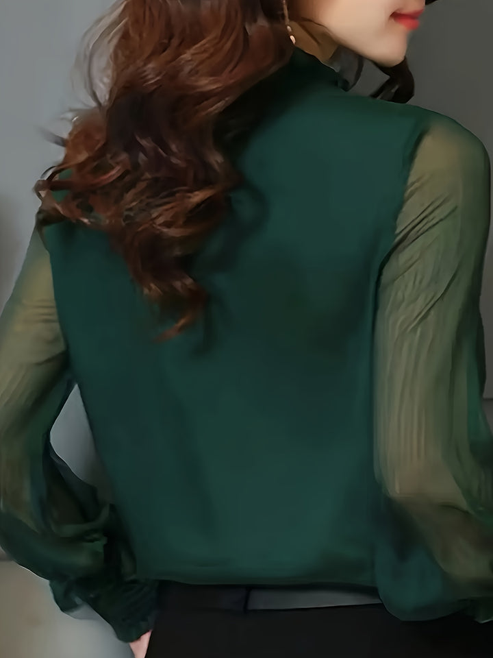 Isolde | Elegante Stehkragen-Bluse