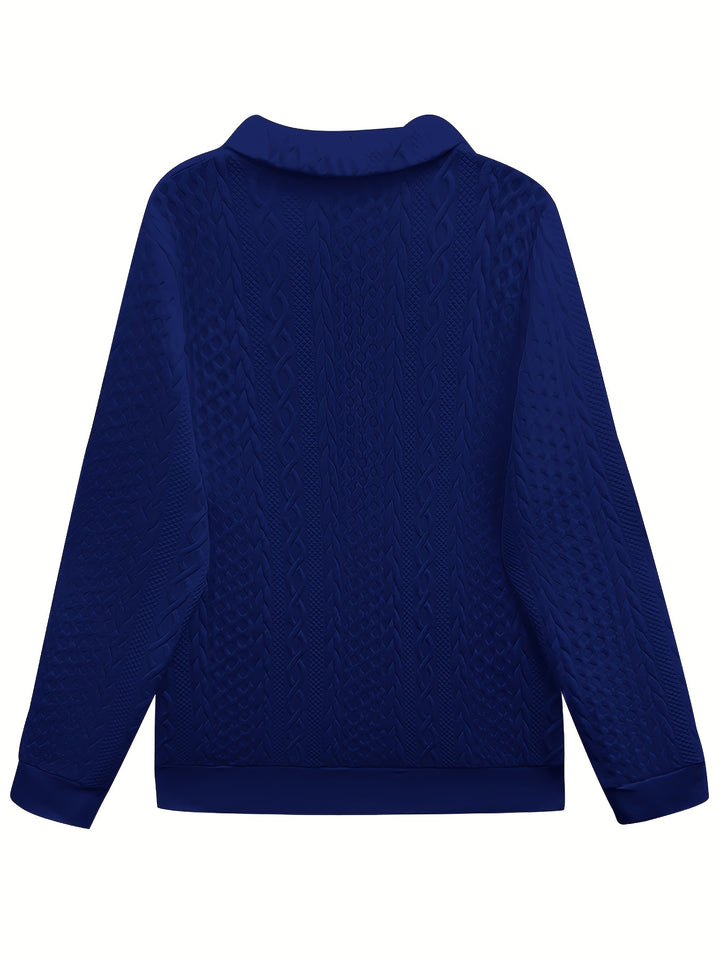 Maren | Elegantes Zip-Sweatshirt mit Kragen