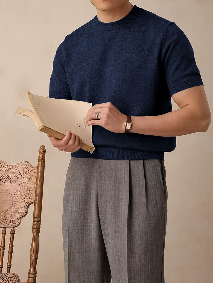 Reimund | Feingestricktes Kurzarm-Shirt