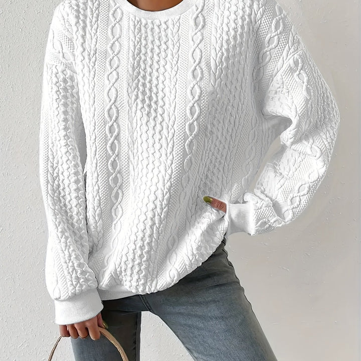 Rebekka | Strukturierter Rundhals-Pullover