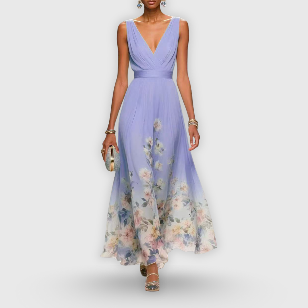 Malwine | Fließendes Sommerkleid mit Blütenmuster