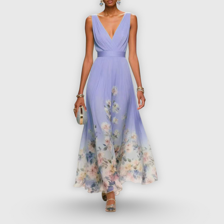 Malwine | Fließendes Sommerkleid mit Blütenmuster