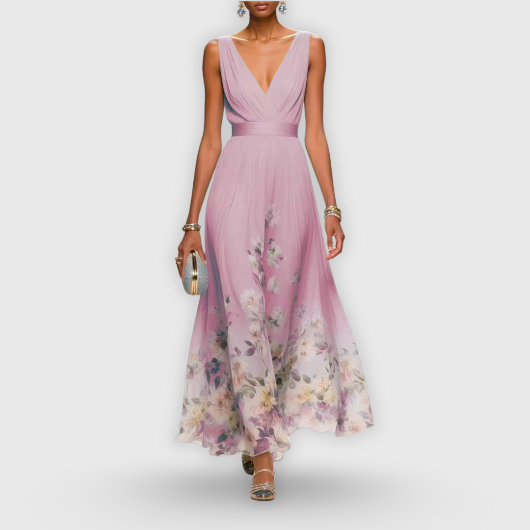 Malwine | Fließendes Sommerkleid mit Blütenmuster