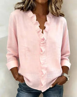 Wilma | Elegante Bluse mit Volant-Ausschnitt