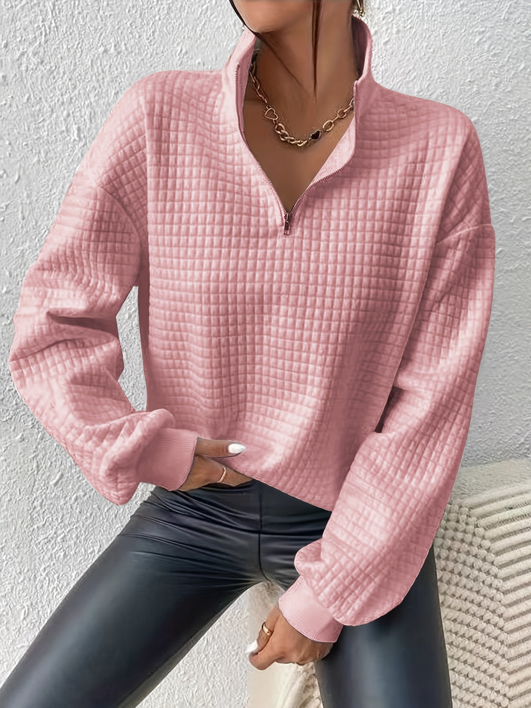 Steffi | Legerer Stehkragen-Pullover