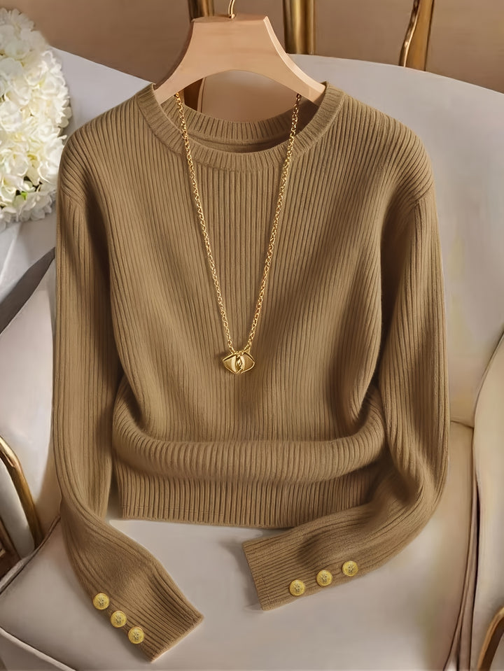 Irmgard | Fein gerippter Strickpullover