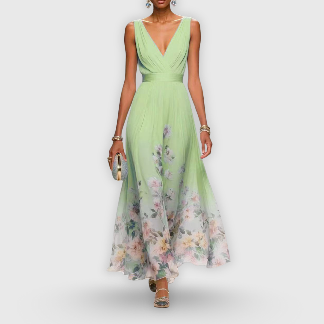 Malwine | Fließendes Sommerkleid mit Blütenmuster