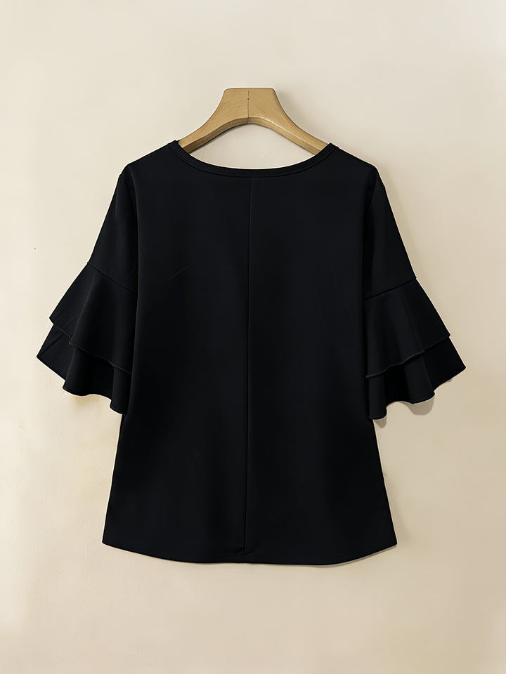 Annette | Elegante Bluse mit Volantärmeln