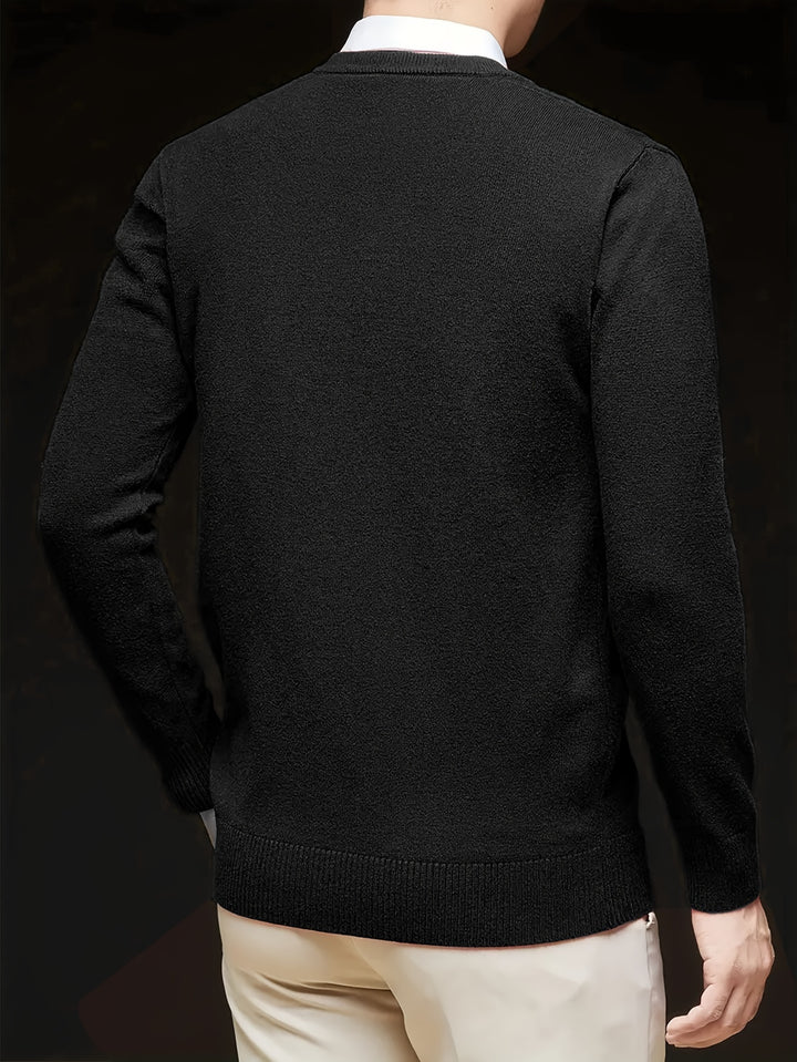 Günter | Klassischer Pullover mit V-Ausschnitt