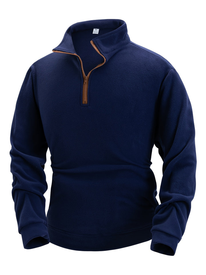 Ralf | Sportlicher Zip-Pullover mit Stehkragen
