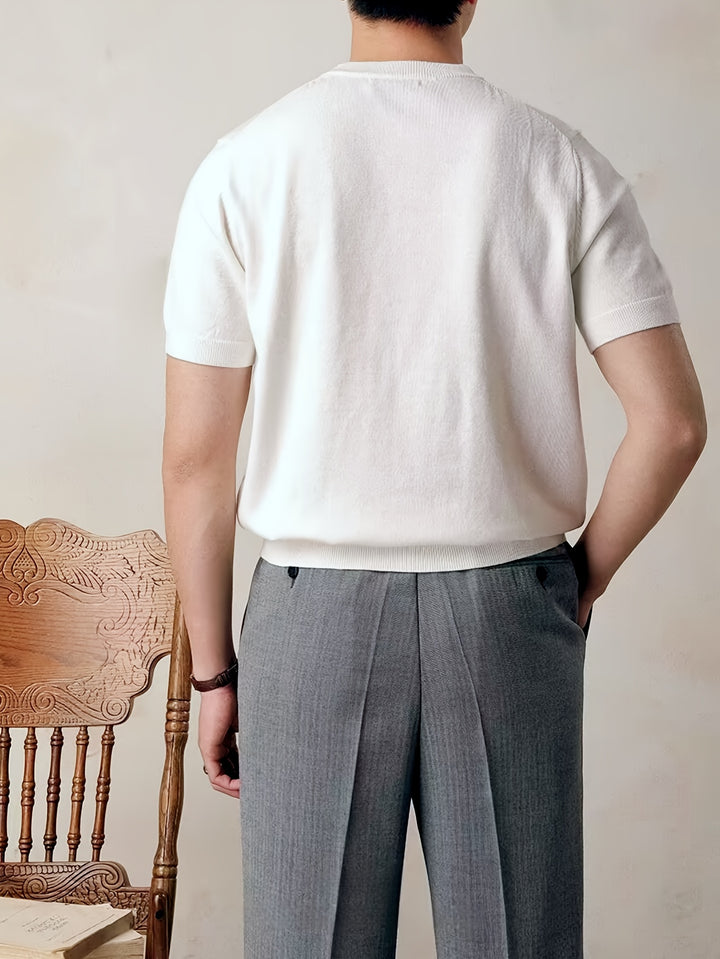 Reimund | Feingestricktes Kurzarm-Shirt