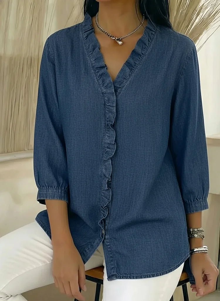 Helma | Elegante Bluse mit Rüschendetail