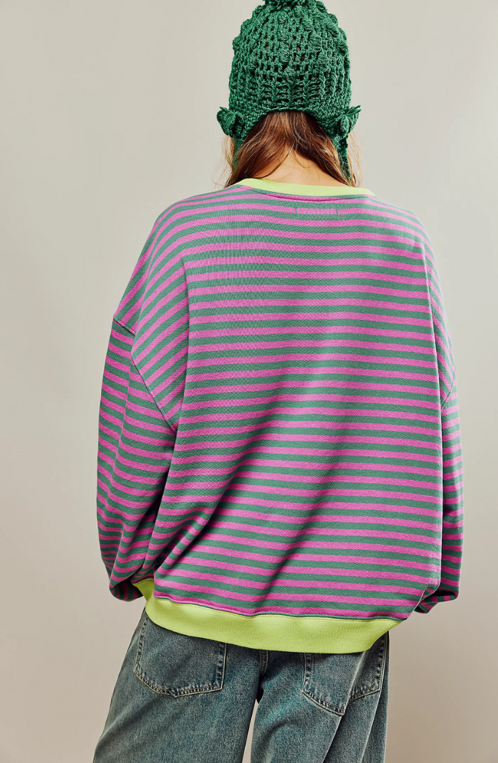 Kirsten | Gestreifter Rundhals-Pullover
