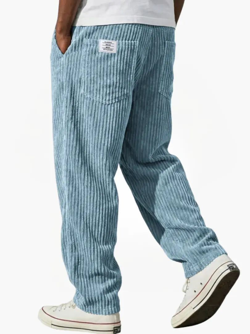 Markus | Lässige Komfort-Hose mit feiner Rippstruktur