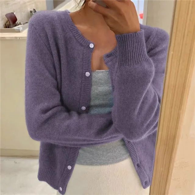 Inken | Feine Strickjacke mit Rundhals