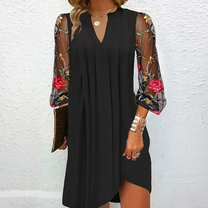 Waltraud | Eleganter Kleid mit Blütenärmeln