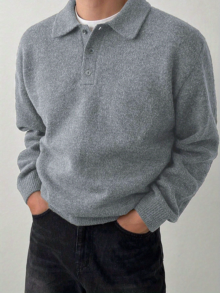 Wendelin | Weicher Strick-Poloshirt mit Kragen