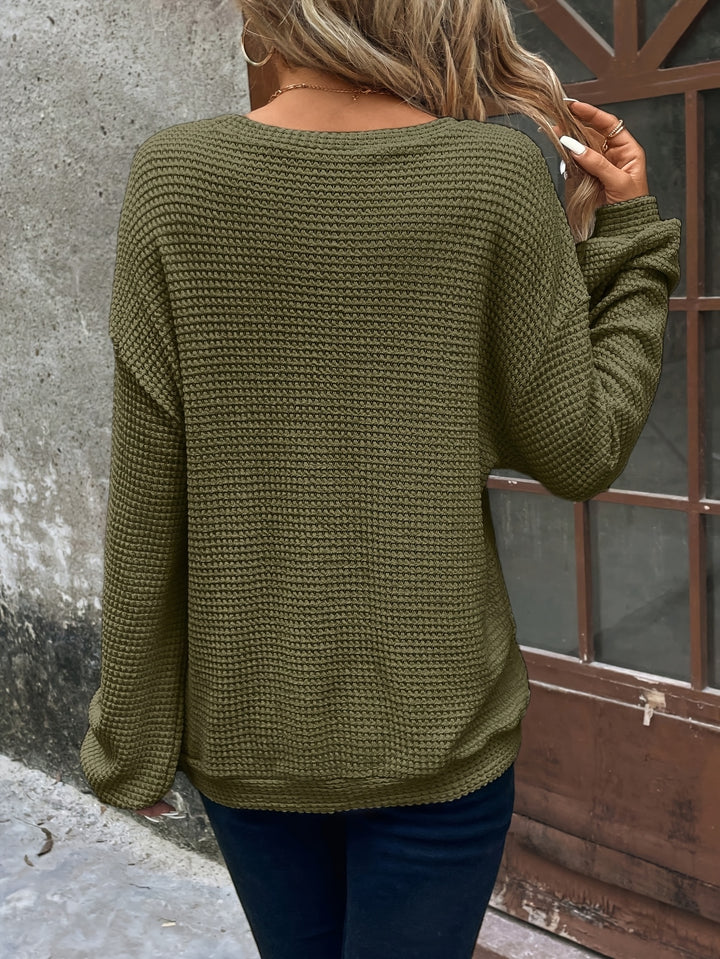 Margarete | Lässig-eleganter Waffelstrick-Pullover