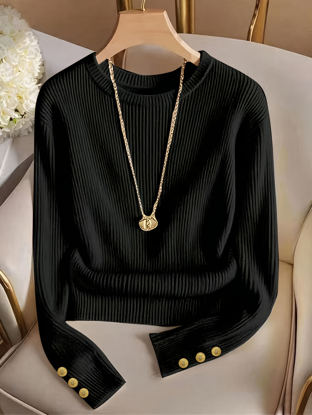 Irmgard | Fein gerippter Strickpullover