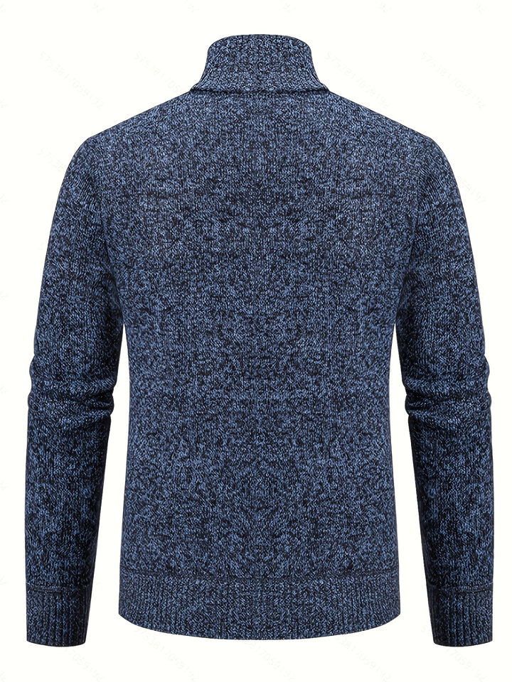 Björn | Strukturierte Strickjacke mit Stehkragen