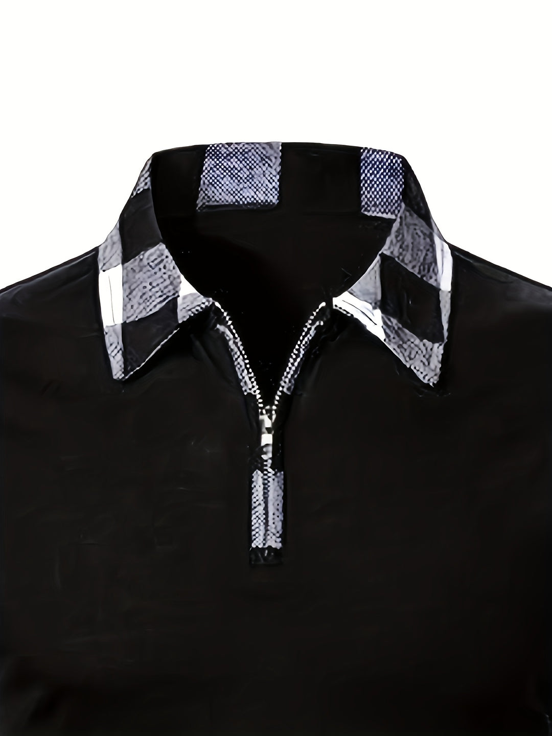 Bertram | Sportliches Karo-Poloshirt mit Half-Zip