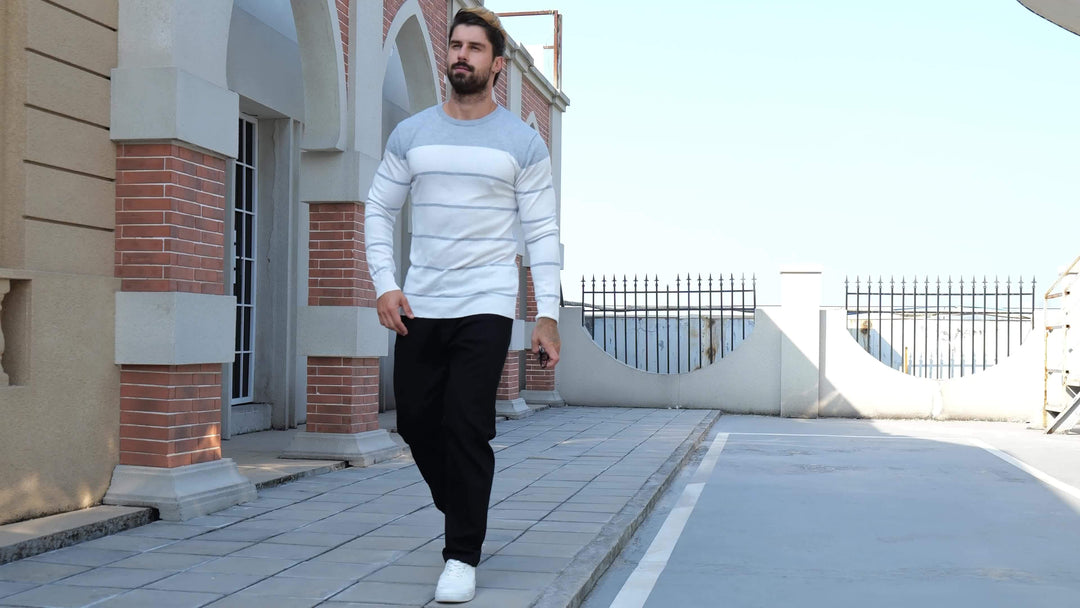 Sigmar | Zeitloser Streifen-Pullover