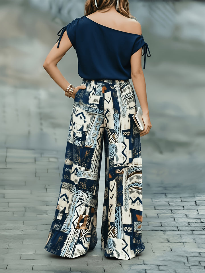 Waltraud | Eleganter Zweiteiler mit Musterhose
