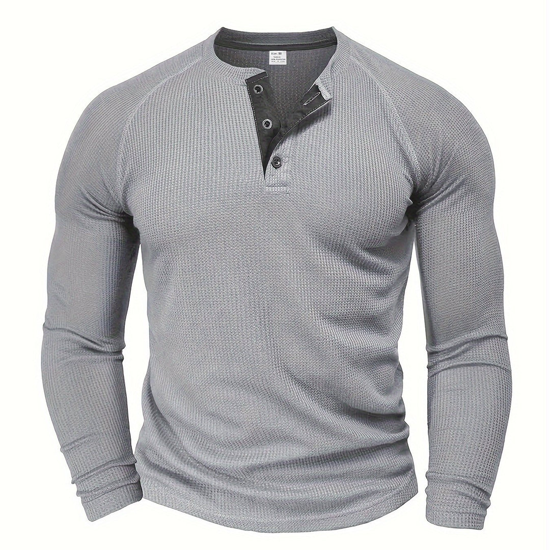 Manuel | Sportlich-eleganter Henley-Pullover