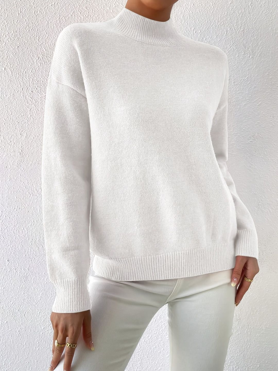 Thekla | Eleganter Stehkragen-Pullover