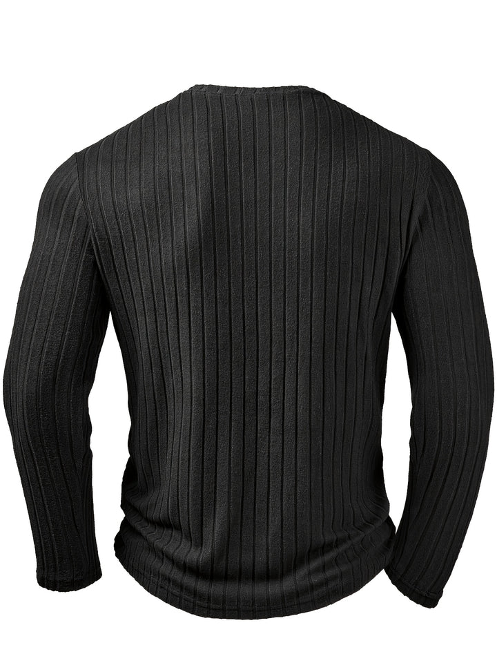 Eckhard | Feingeripptes Longsleeve-Shirt