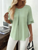 Annette | Elegante Bluse mit Volantärmeln